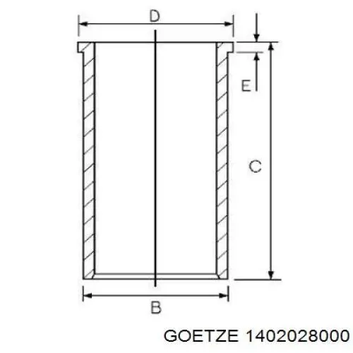 1402028000 Goetze Гільза циліндра