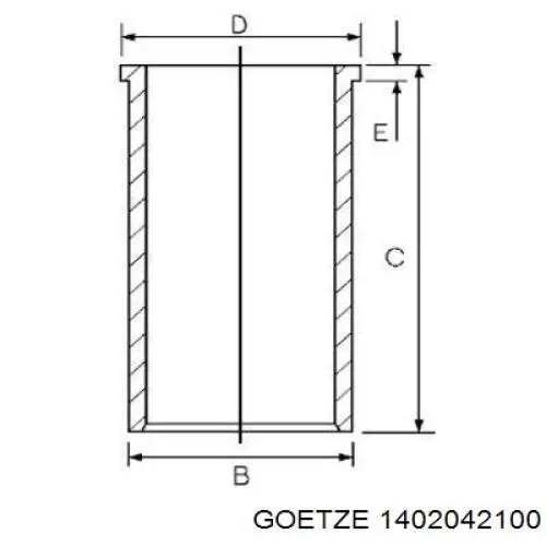 Гільза поршнева Goetze 1402042100 ціна, від 25.49 USD