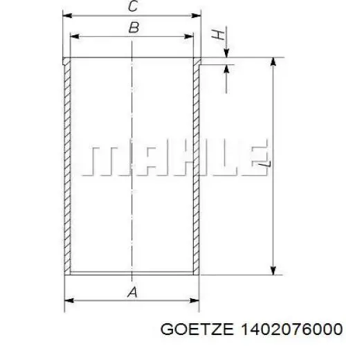 1402076000 Goetze Гільза циліндра