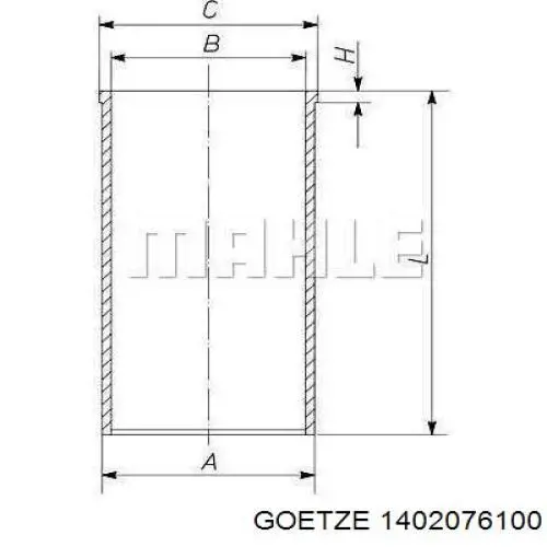Гільза поршнева 1402076100 Goetze