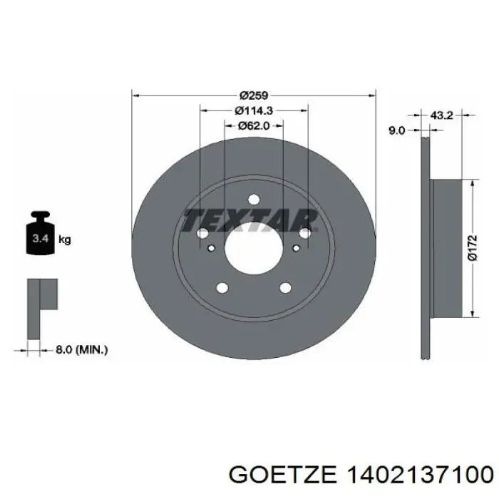 Гільза поршнева Goetze 1402137100 ціна, від 25.24 USD