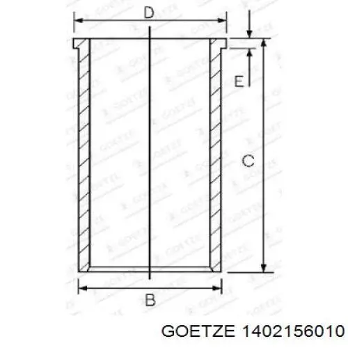 Гільза поршнева Goetze 1402156010 ціна, від 50.38 USD