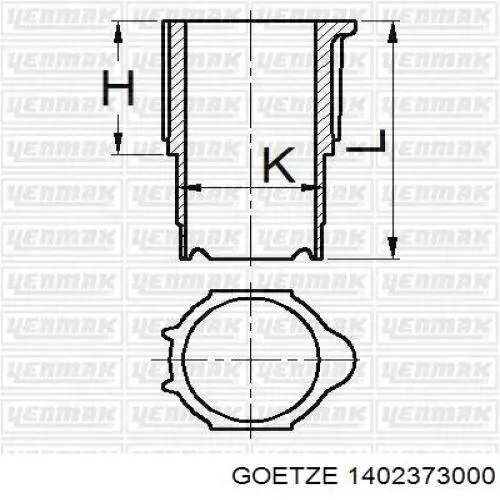 Купити 1402373000 Goetze Гільза поршнева