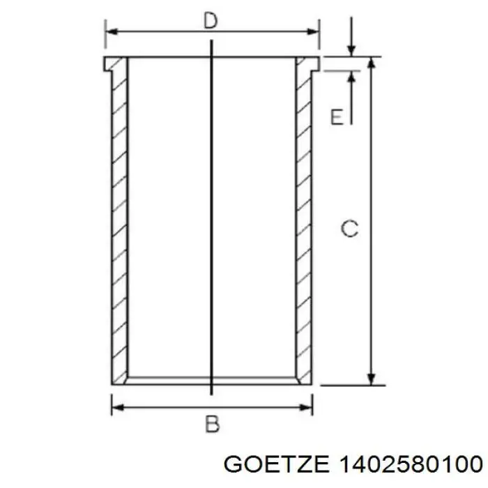 Гільза поршнева Goetze 1402580100 ціна, від 28.78 USD