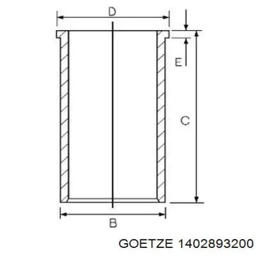 Гільза поршнева Goetze 1402893200 ціна, від 28.18 USD