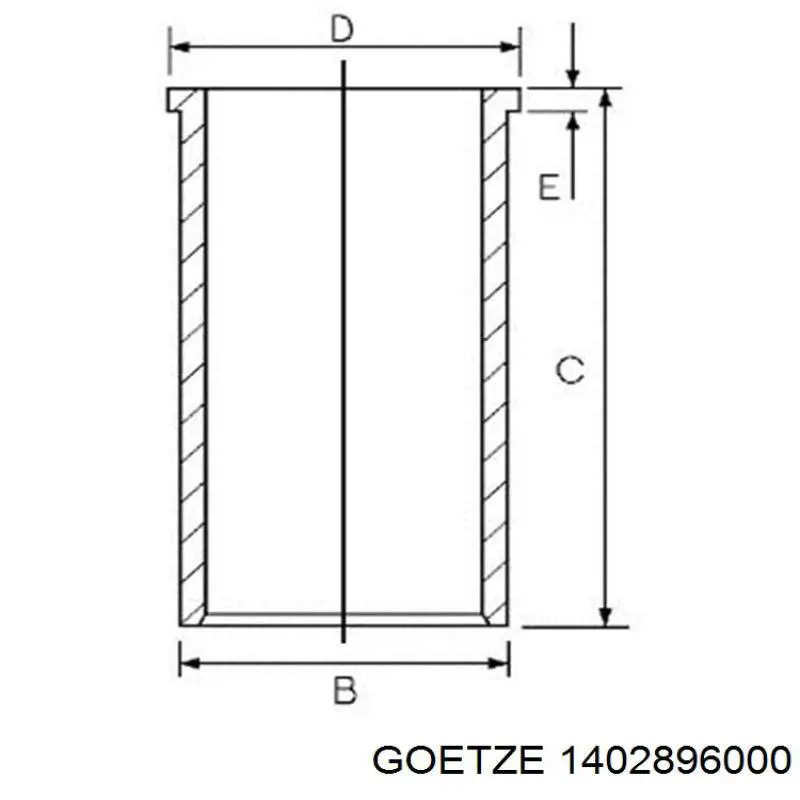 Гільза поршнева Goetze 1402896000 ціна, від 22.45 USD