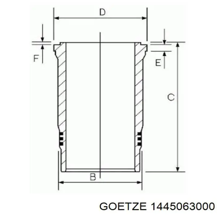 Купити 1445063000 Goetze Гільза поршнева