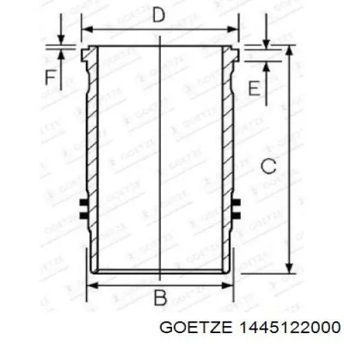 Гільза поршнева 005WN1001 Mahle Original