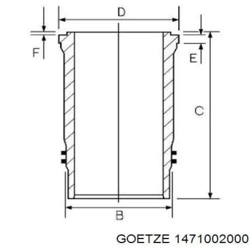 Гільза поршнева 1471002000 Goetze