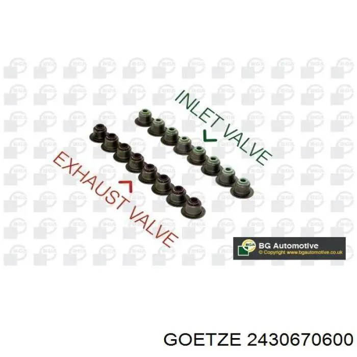 2430670600 Goetze сальник клапана (маслознімний, впуск/випуск, комплект на мотор)