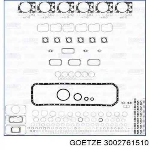 3002761510 Goetze прокладка головки блока циліндрів (гбц)