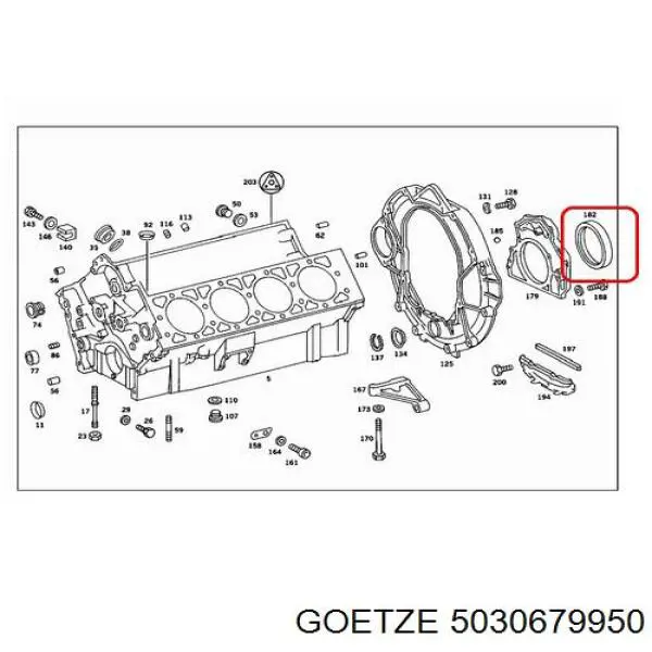 Сальник колінвала задній 762172 Elring