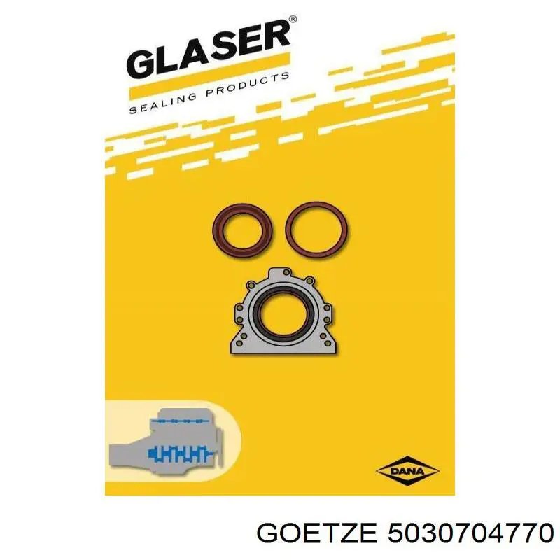 Сальник двигуна, распредвала Goetze 5030704770 ціна, від 4.66 USD