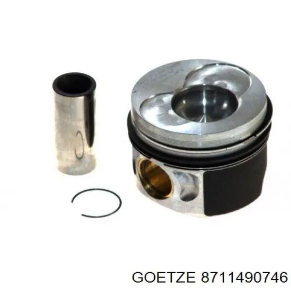 8711490746 Goetze поршень в комплекті на 1 циліндр, 2-й ремонт (+0,50)