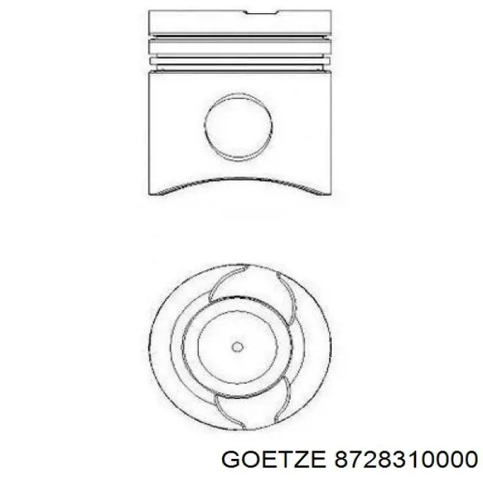 8728310000 Goetze Поршня на 1 циліндр, STD