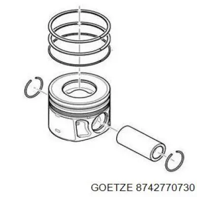 Купити 8742770730 Goetze Поршень в комплекті на 1 циліндр, 2-й ремонт (+0,50)
