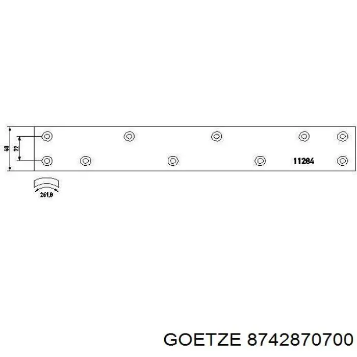 8742870700 Goetze поршень в комплекті на 1 циліндр, 2-й ремонт (+0,50)