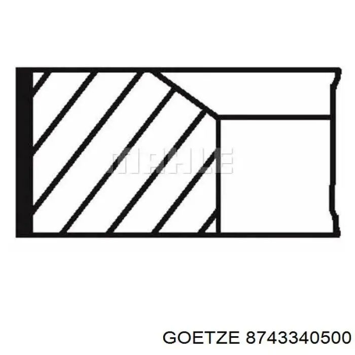 Поршень в комплекті на 1 циліндр, 1-й ремонт (+0,25) 001PI00177001 Mahle Original