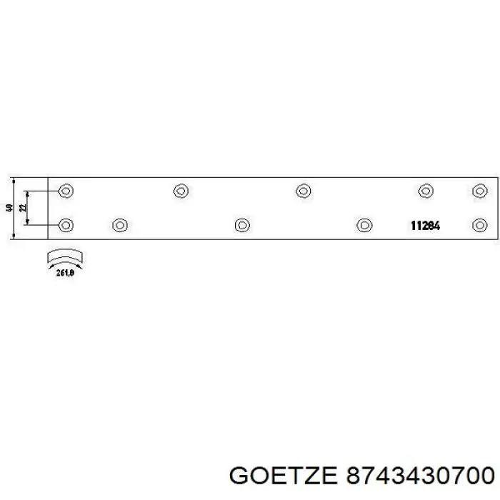 8743430700 Goetze поршень в комплекті на 1 циліндр, 2-й ремонт (+0,50)