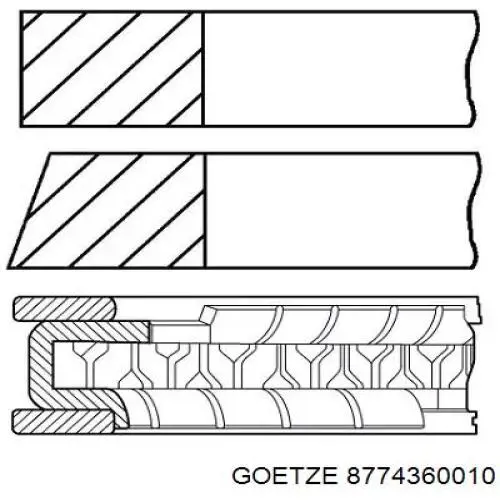 Купити 0029300 Mahle Original Поршень в комплекті на 1 циліндр, STD