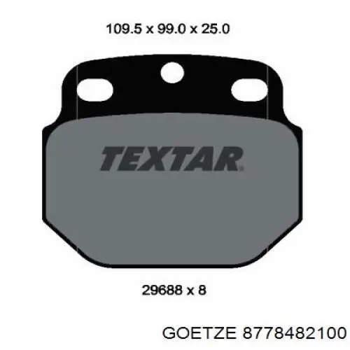 8778482100 Goetze поршень в комплекті на 1 циліндр, 3-й ремонт (+0,60)