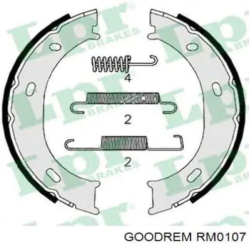 Купити RM0107 Goodrem Гальмівні колодки гальма стоянки