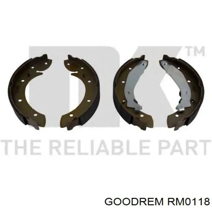 RM0118 Goodrem колодки гальмові задні, барабанні