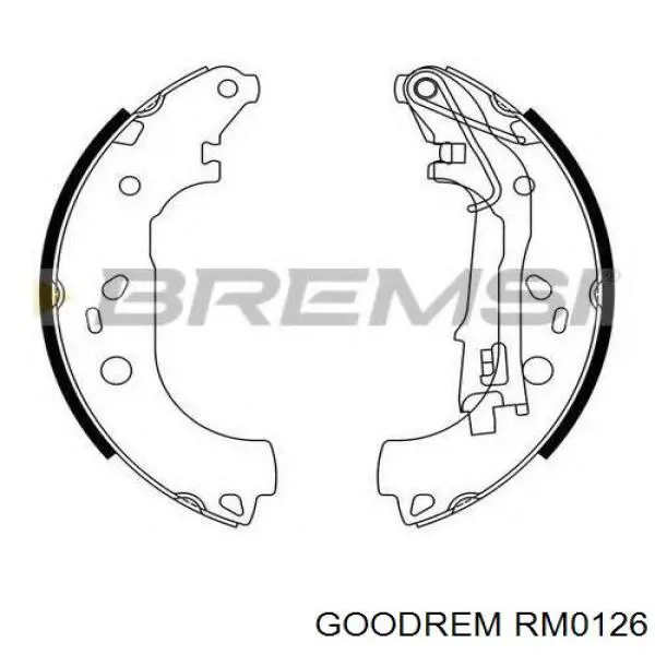 Колодки гальмові задні, барабанні Goodrem RM0126 ціна, від 19.93 USD
