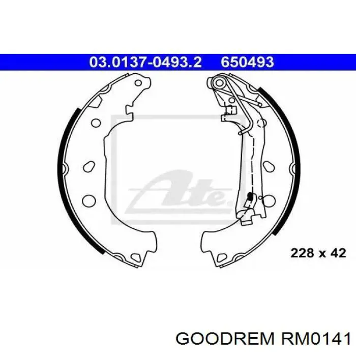 Колодки гальмові задні, барабанні RM0141 Goodrem