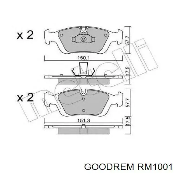 Передні тормозні колодки RM1001 Goodrem