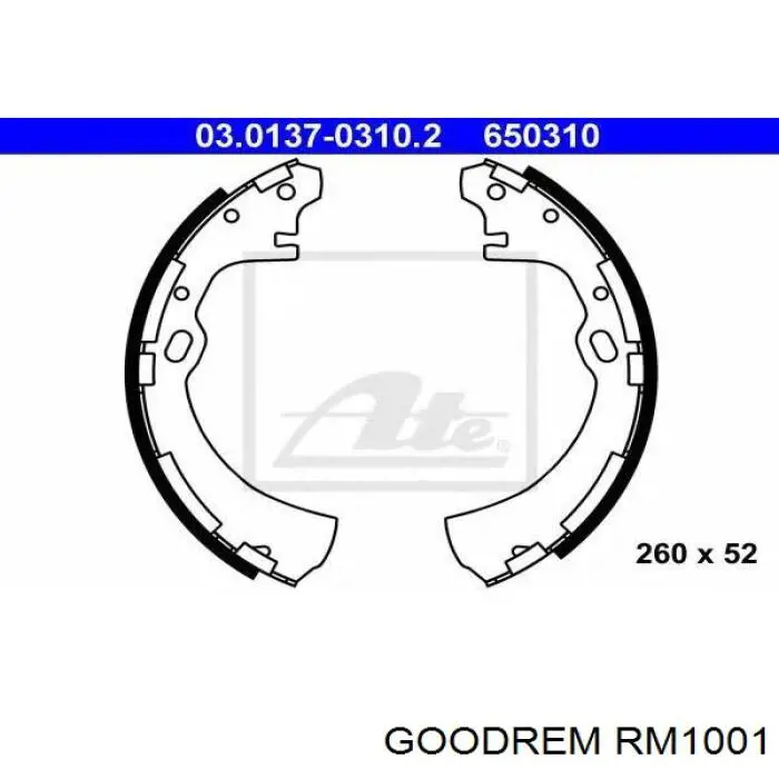 RM1001 Goodrem Передні гальмівні колодки