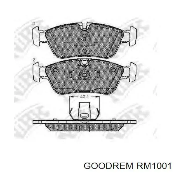 RM1001 Goodrem колодки гальмівні передні, дискові