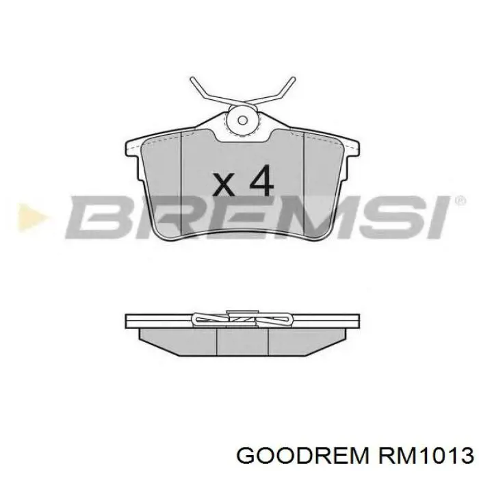 Задні гальмівні колодки Goodrem RM1013 ціна, від 13.22 USD