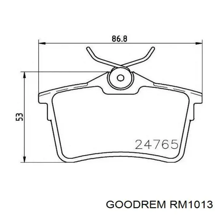 Купити RM1013 Goodrem Задні колодки