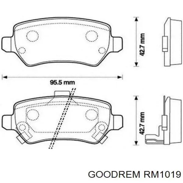 Задні гальмівні колодки Goodrem RM1019 ціна, від 11.12 USD