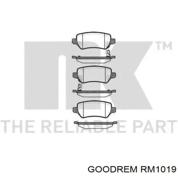 Задні гальмівні колодки RM1019 Goodrem