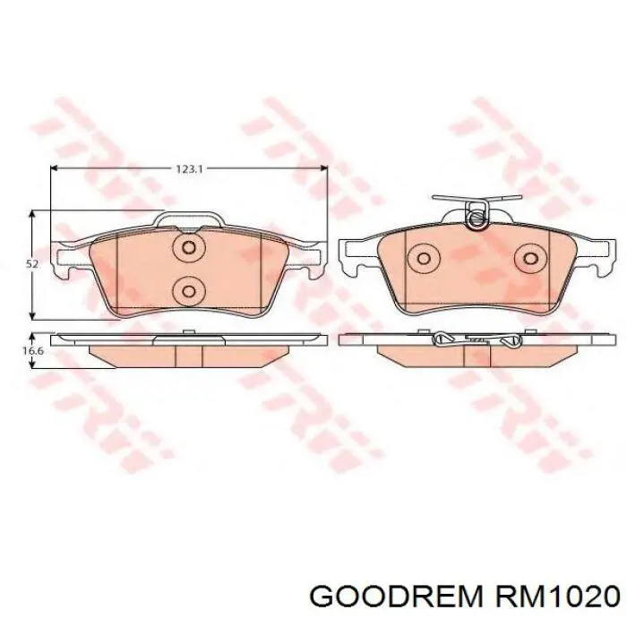 Купити RM1020 Goodrem Задні колодки