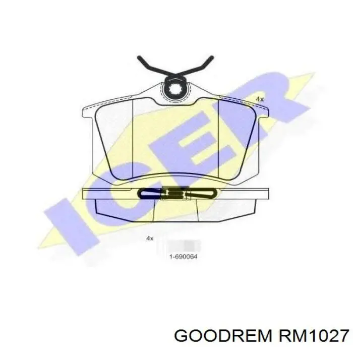 Задні гальмівні колодки RM1027 Goodrem