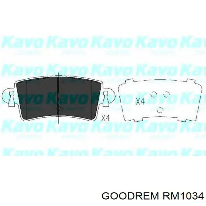 Задні гальмівні колодки RM1034 Goodrem