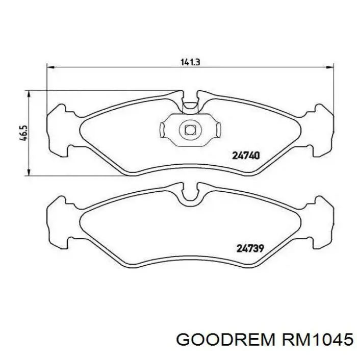 Задні гальмівні колодки RM1045 Goodrem