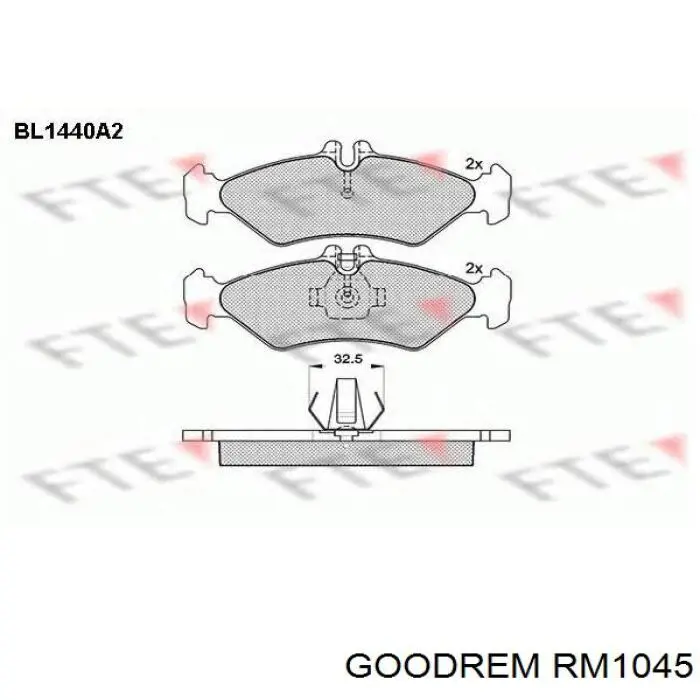 Купити RM1045 Goodrem Задні колодки