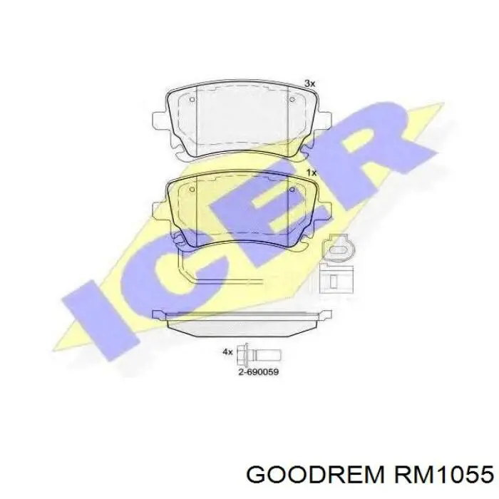 Купити RM1055 Goodrem Задні колодки