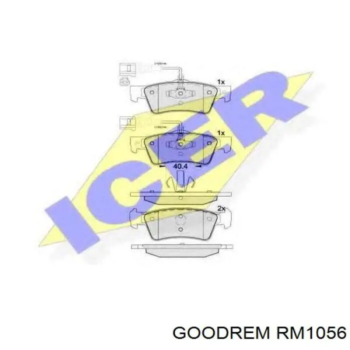 Задні гальмівні колодки RM1056 Goodrem