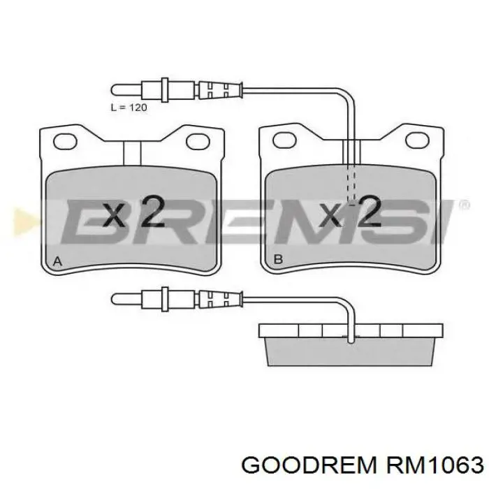 Задні дискові колодки Goodrem RM1063