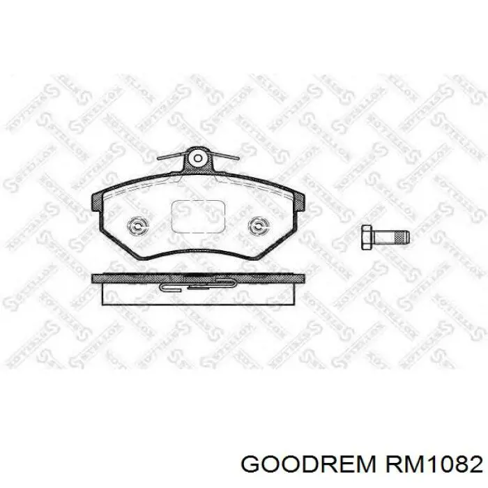 RM1082 Goodrem колодки гальмівні передні, дискові