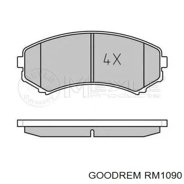 RM1090 Goodrem Передні гальмівні колодки