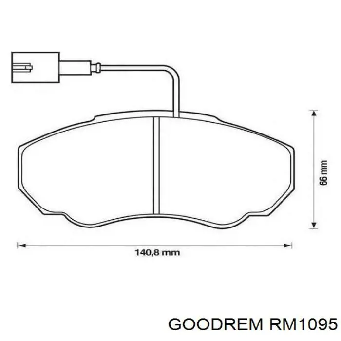 Передні тормозні колодки RM1095 Goodrem