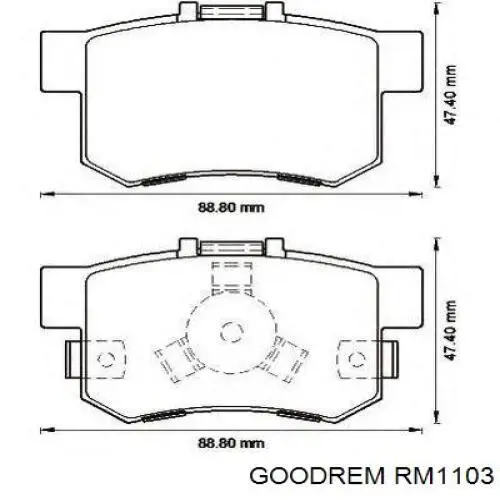 RM1103 Goodrem Передні гальмівні колодки