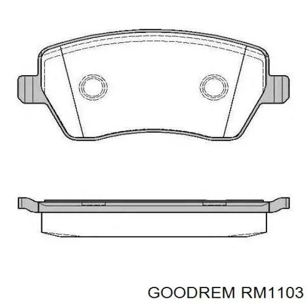 RM1103 Goodrem колодки гальмівні передні, дискові