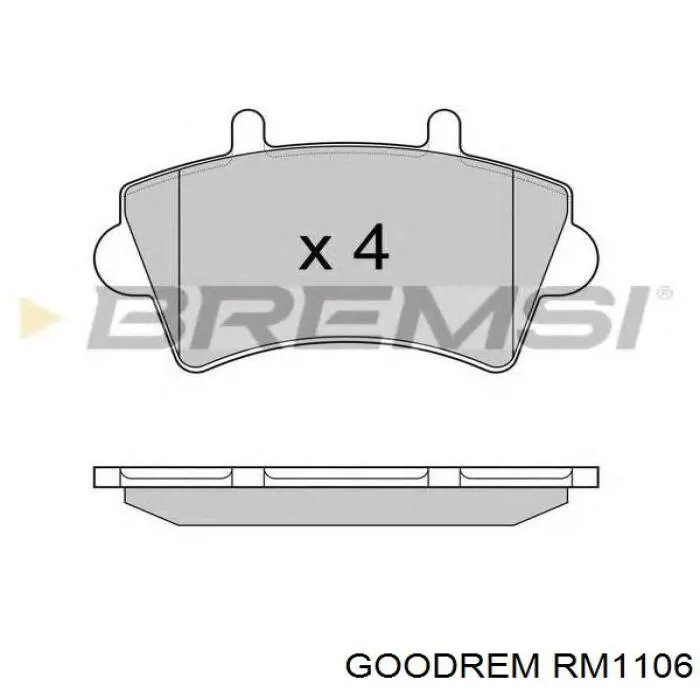 RM1106 Goodrem Передні гальмівні колодки